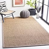 Safavieh Tapis en Fibres Naturelles Salon, Salle à Manger, Chambre à Coucher - Natural Fiber Collection, Tapis à Poil Court, Naturel, 160 x 230 cm