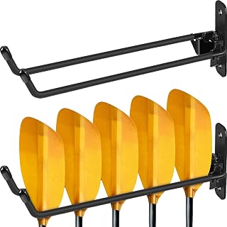 Dunzy 2 Pcs Kayak Paddle Storage Wall Rack Vertical Kayak Paddle Rack Hanging Paddle Storage Rack for Canoe Sup Paddle Oar Hangers Paddle Accessories
