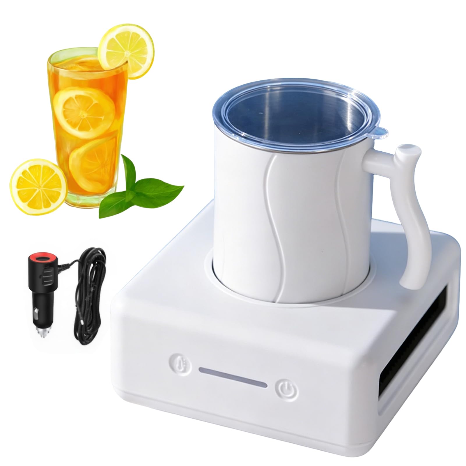 Taza eléctrica fría y caliente con ajuste de 4 niveles y control táctil de 36W