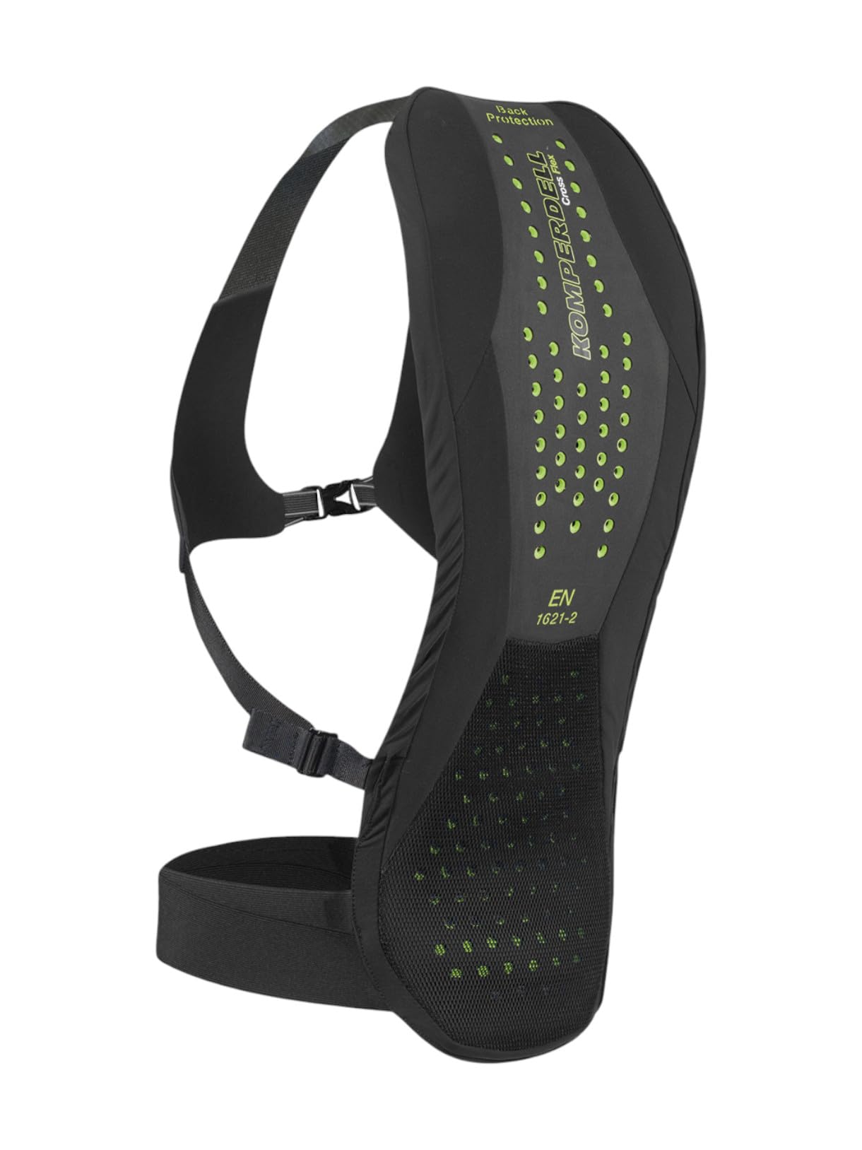 Komperdell Race Pack Junior Paraschiena Black-Green FIS per bambini. Massima sicurezza e libertà di movimento per giovani sciatori.