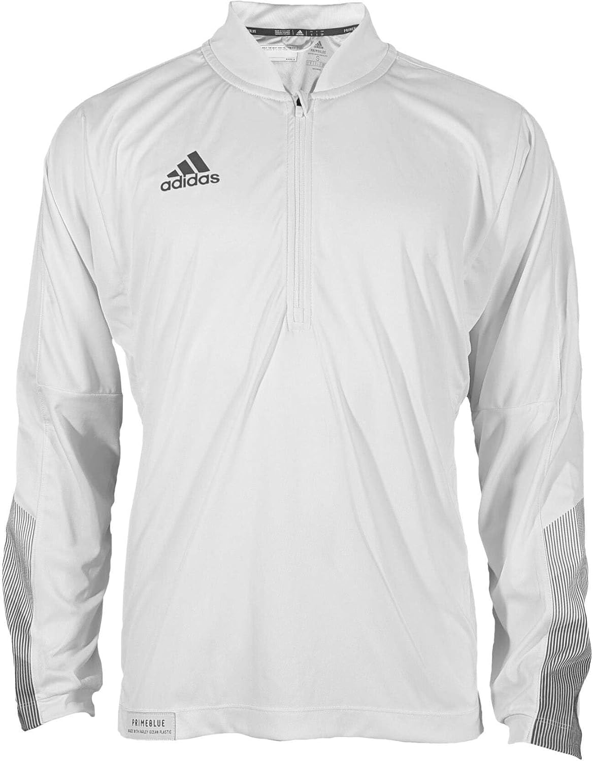 Adidas Mens Long Sleeve 1/4 Zip Knit Grey Size Medium