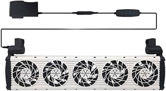 Aquarium Cooling Fan for Fish Tanks with Heat Sink and Cold Wind Functionality, 475mmx35mmx150mm