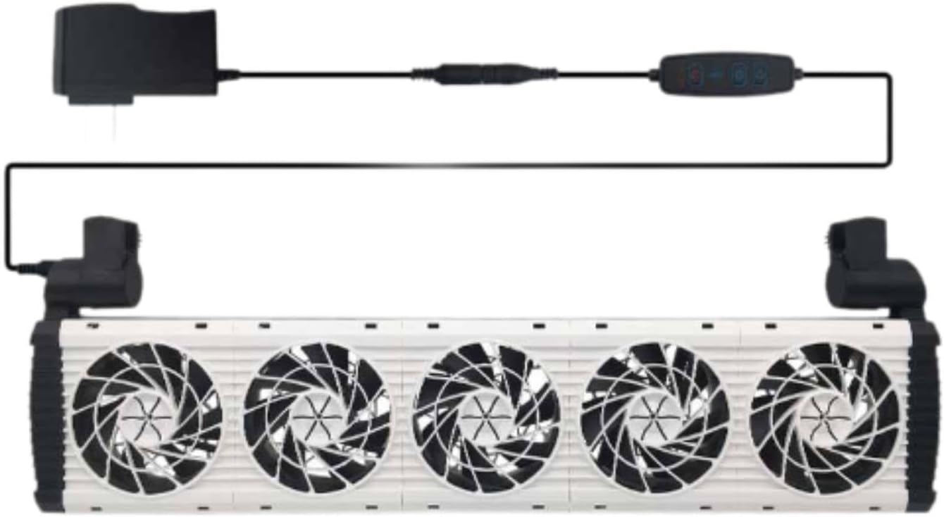 Aquarium Cooling Fan for Fish Tanks with Heat Sink and Cold Wind Functionality, 475mmx35mmx150mm