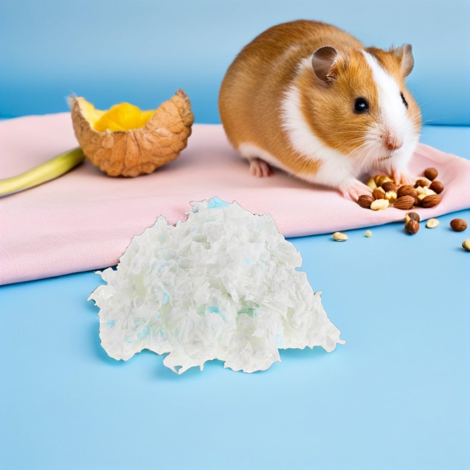 3taschen Hamster Einstreu aus Zellulosefasern für Kleintiere Käfigeinstreu für Hamster und Kaninchen Nistmaterial und Meerschweinchen Einstreu für Kleintiere