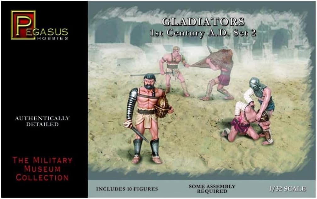 Gladiators 1st Century AD Set #2 (10) (Plastic Kit) 1/32 Pegasus