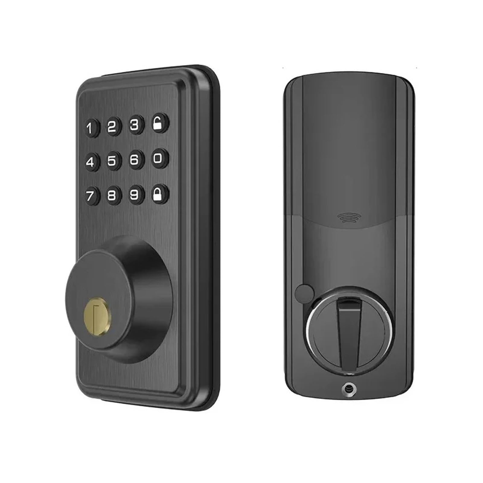 IAQIYOPS Tuya Keyless Entry Door Lock Electronic Door Lock with Keypad, Smart Latch with Automatic Lock,Safe Waterproof Smart Lock APP(As Shown b)