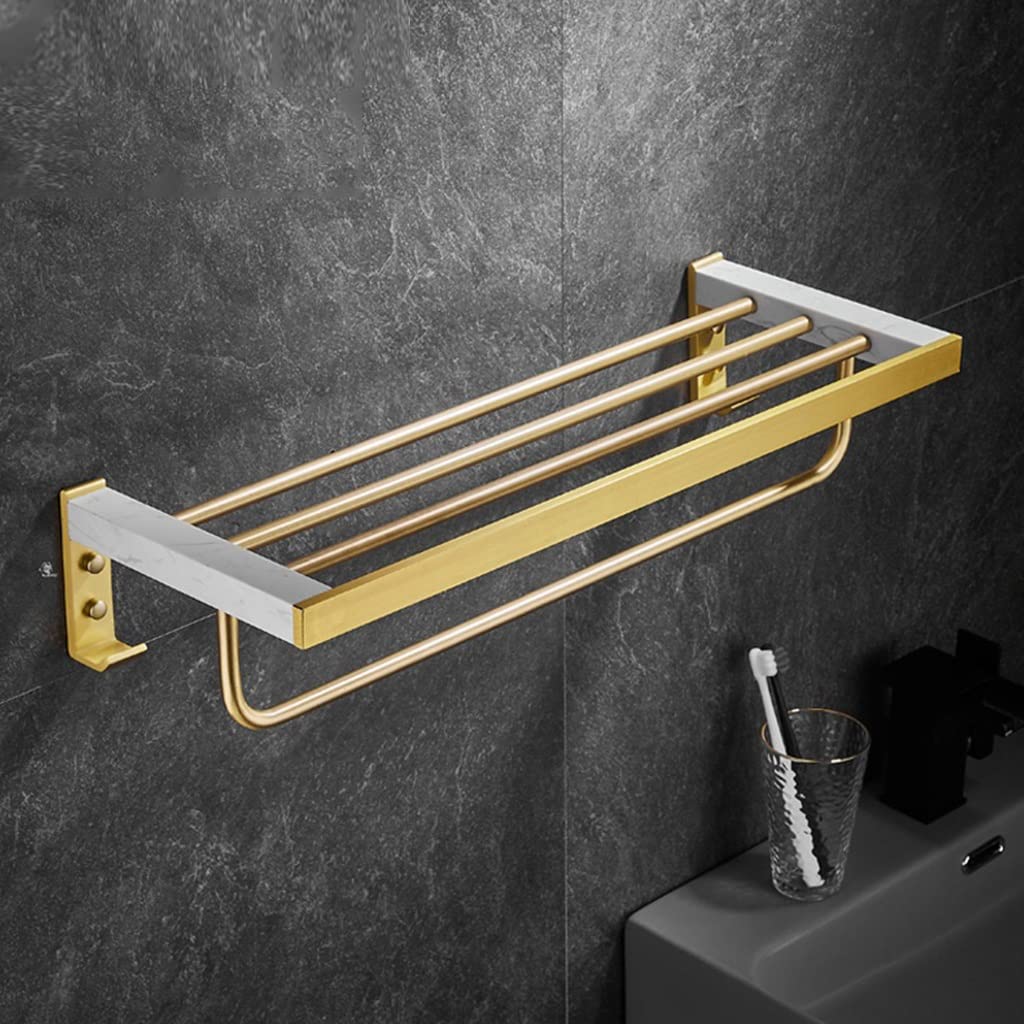 Porte-serviettes de salle de bain mural étagère de rangement marbre