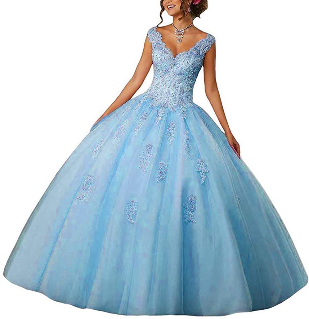QXMYOO Ball Gown Quinceanera Dresses Sweet 16 Prom Party Princess Dress for Teens