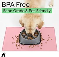 Vista 88 de GORILLA GRIP - Tapete de silicona 100% impermeable con bordes elevados sin BPA para mascotas, tapetes para alimentos de perros y gatos que contienen