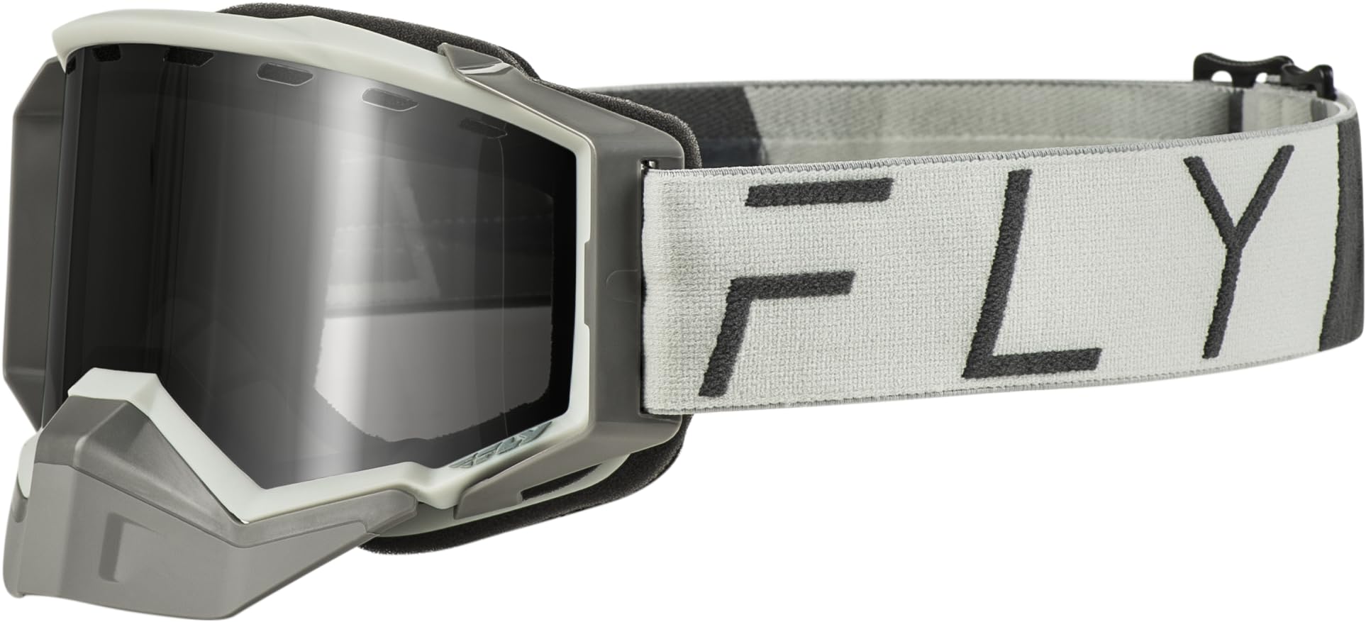 Fly Racing 2024 Adult Zone Pro Snow Goggle Grey with Silver Mirror/Polarized Smoke Lens; 37-50343