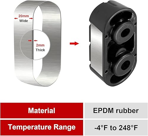 Miniatura 4 de Silenciador de escape 15092802 compatible con Silverado Sierra Yukon Savana Sierra 1500 2500 3500 HD, Yukon Tahoe 2000-2018, colgador de marco de