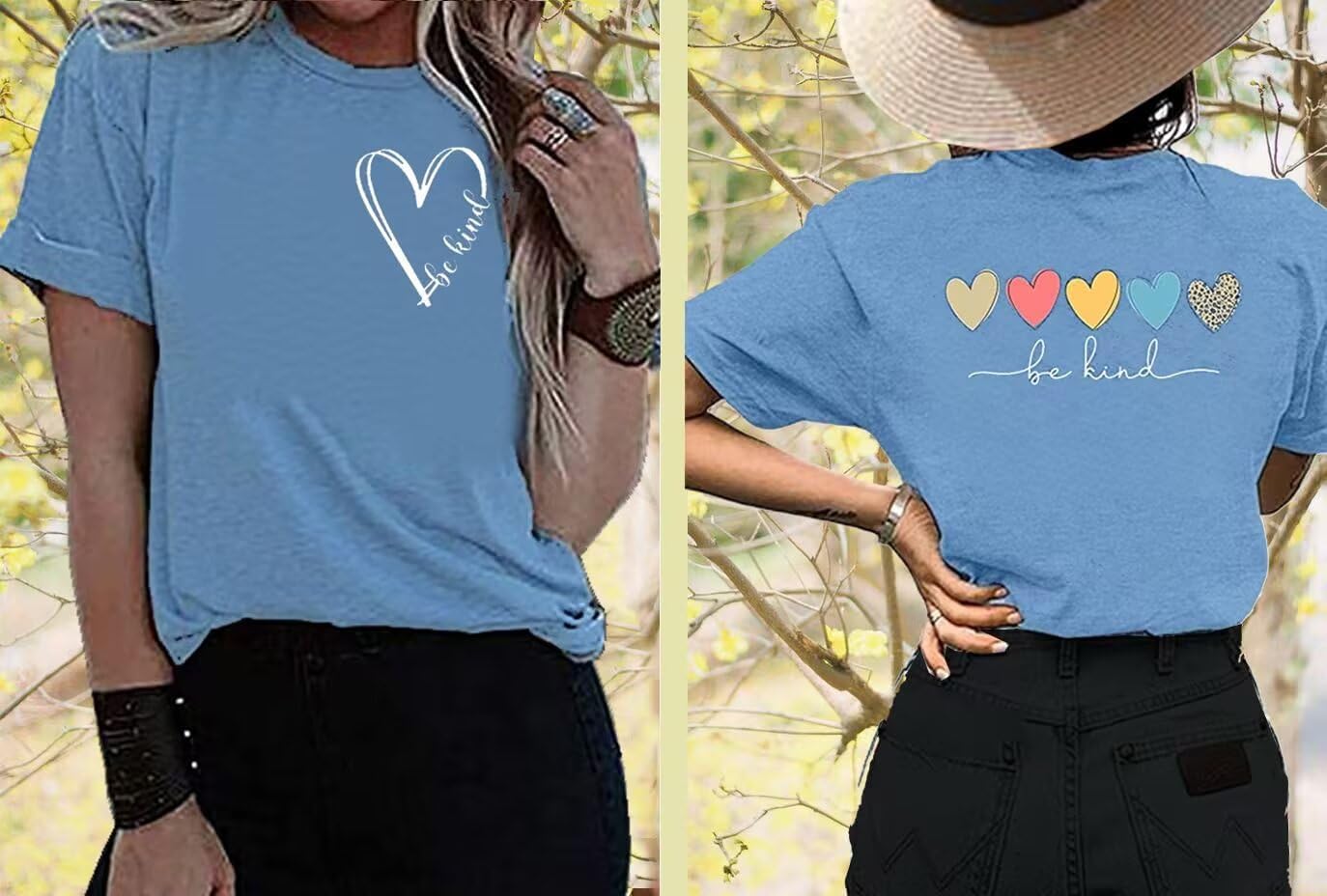 Be Kind Shirt Women Heart Leopard Printed Teacher T-Shirt Cute Kindness Graphic Motivational T Shirt Tops - Image 4