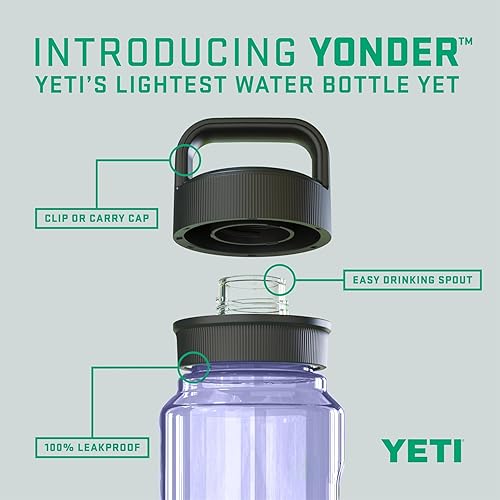 Miniatura 2 de YETI Botella de agua Yonder con tapa Yonder Chug, ligera, a prueba de fugas y sin BPA