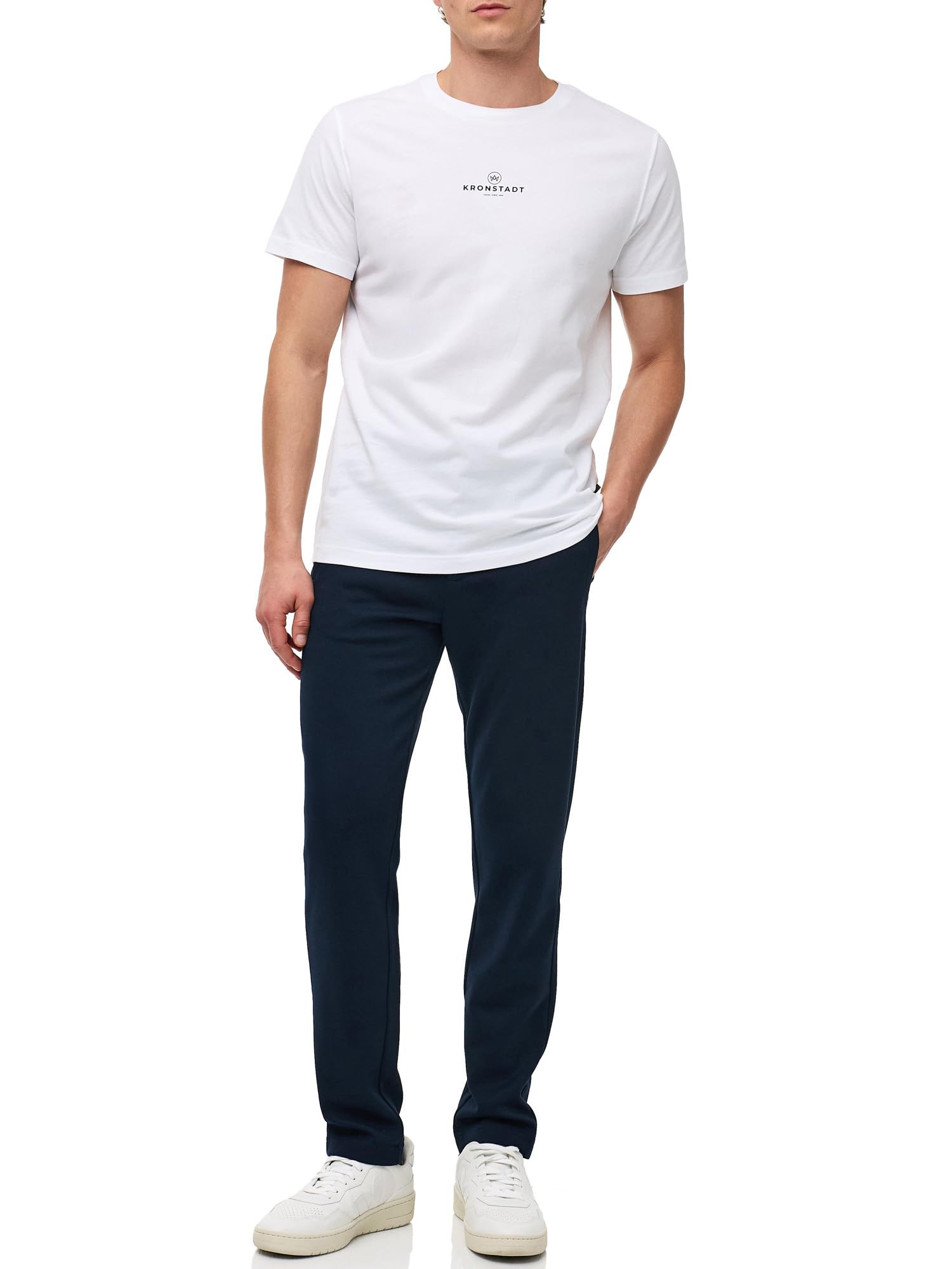 KRONSTADT Herren KSHarngate Chinohose Stoffhose mit Stretch und Kordelzug | Legere Herrenhose für Business und Alltag mit flexiblem Bund, Freizeithose, Stretchhose, Chino Pants, Stoffpants für Männer