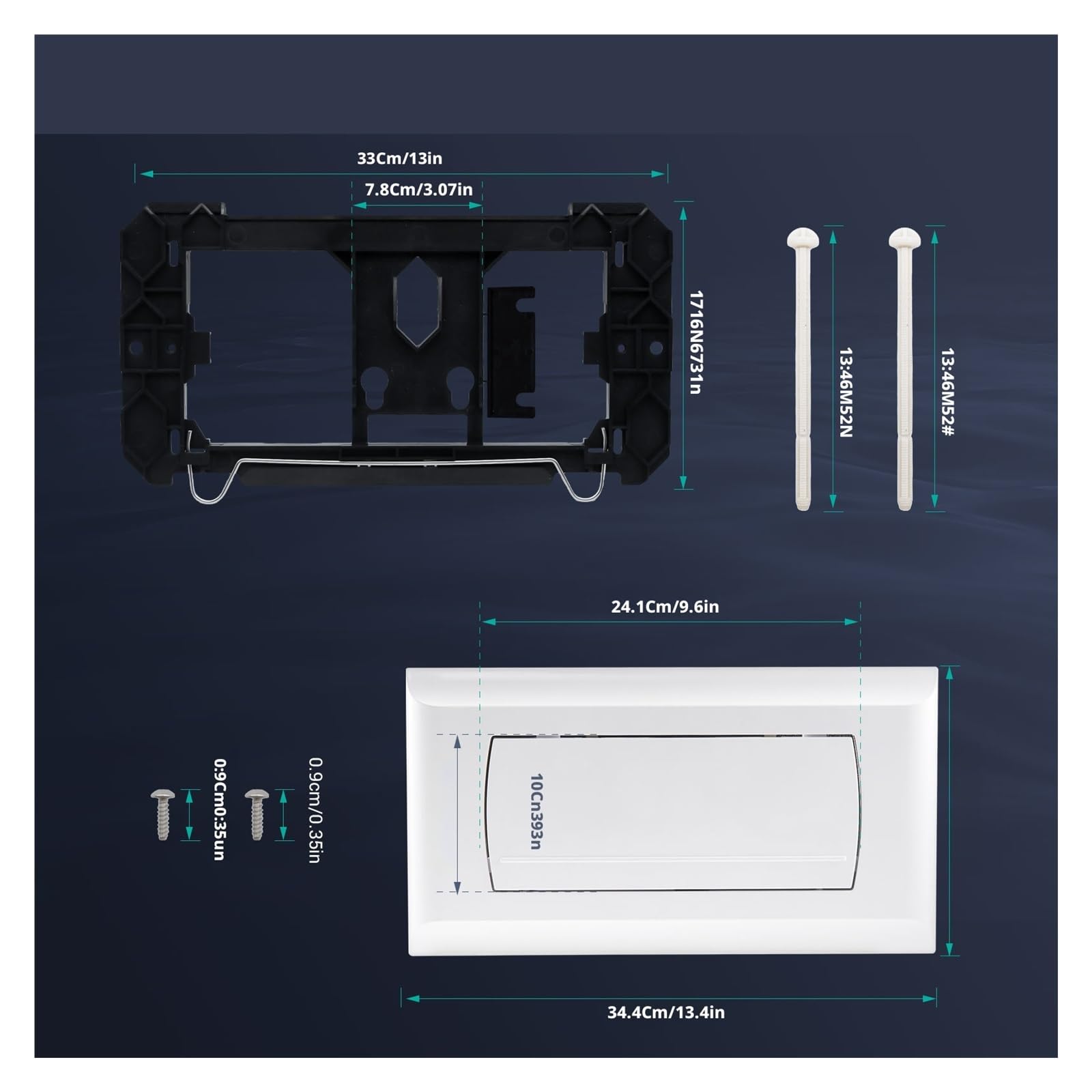 Compatible Con Geberit, Placa De Descarga Doble Blanca | Serie 200F, panel blanco, cisterna empotrada, doble descarga, bañera, modernización, ajuste a presión