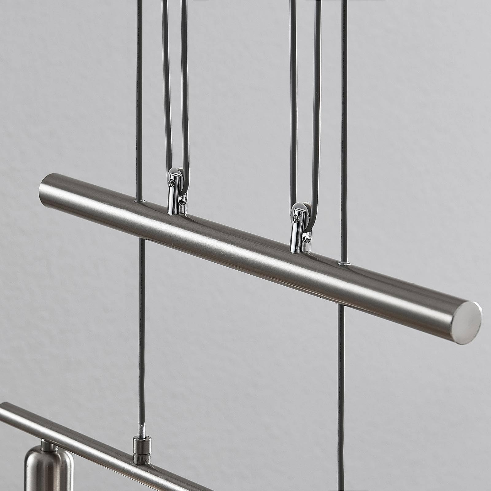 Lindby Hängelampe 3 flammig, höhenverstellbar Esstisch Pendelleuchte Glas Metall Hängeleuchte für Esszimmer Wohnzimmer Balkenpendelleuchte Glasleuchte