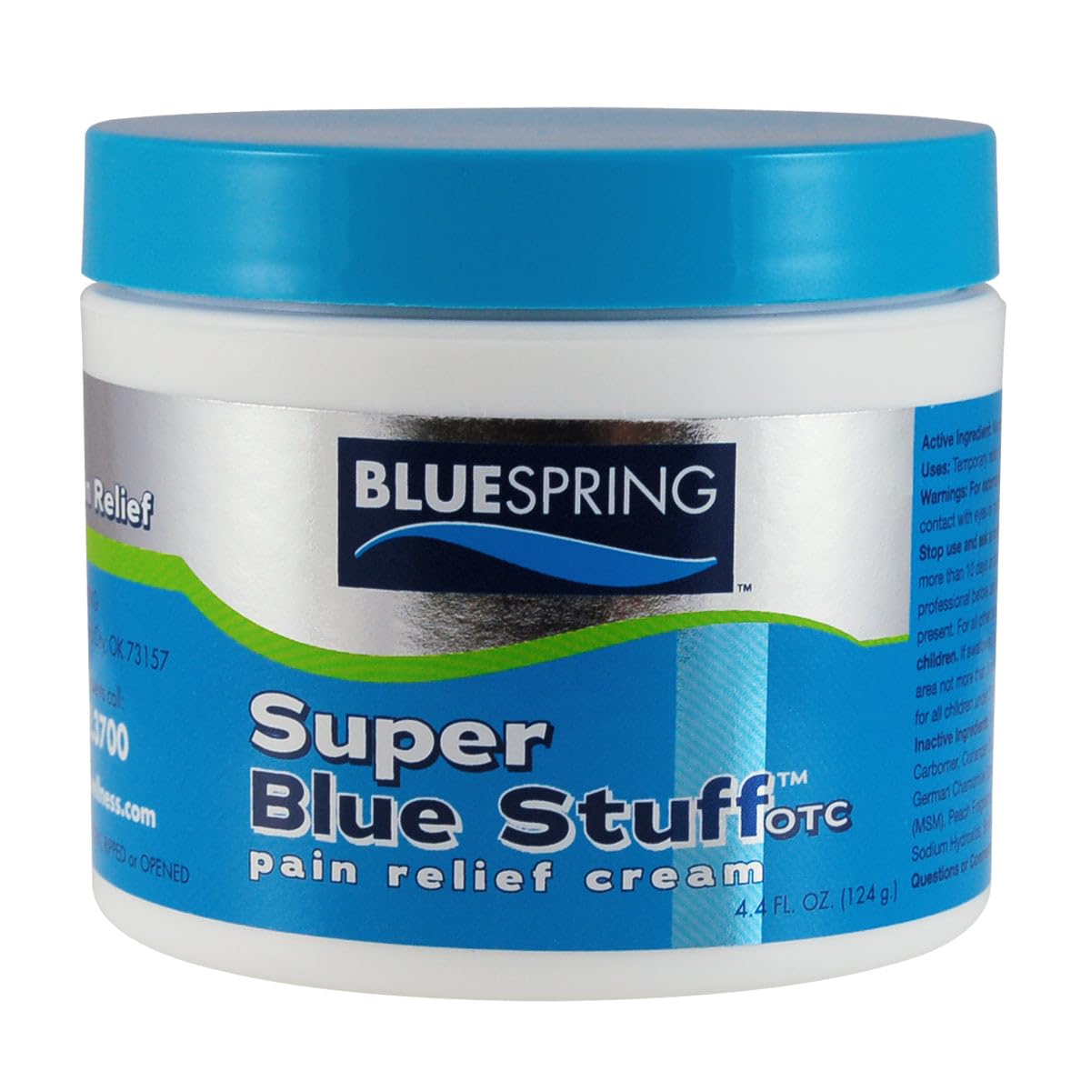 Super Blue Stuff Pain Relief Cream, 4 fl oz jar — Amazon image 2