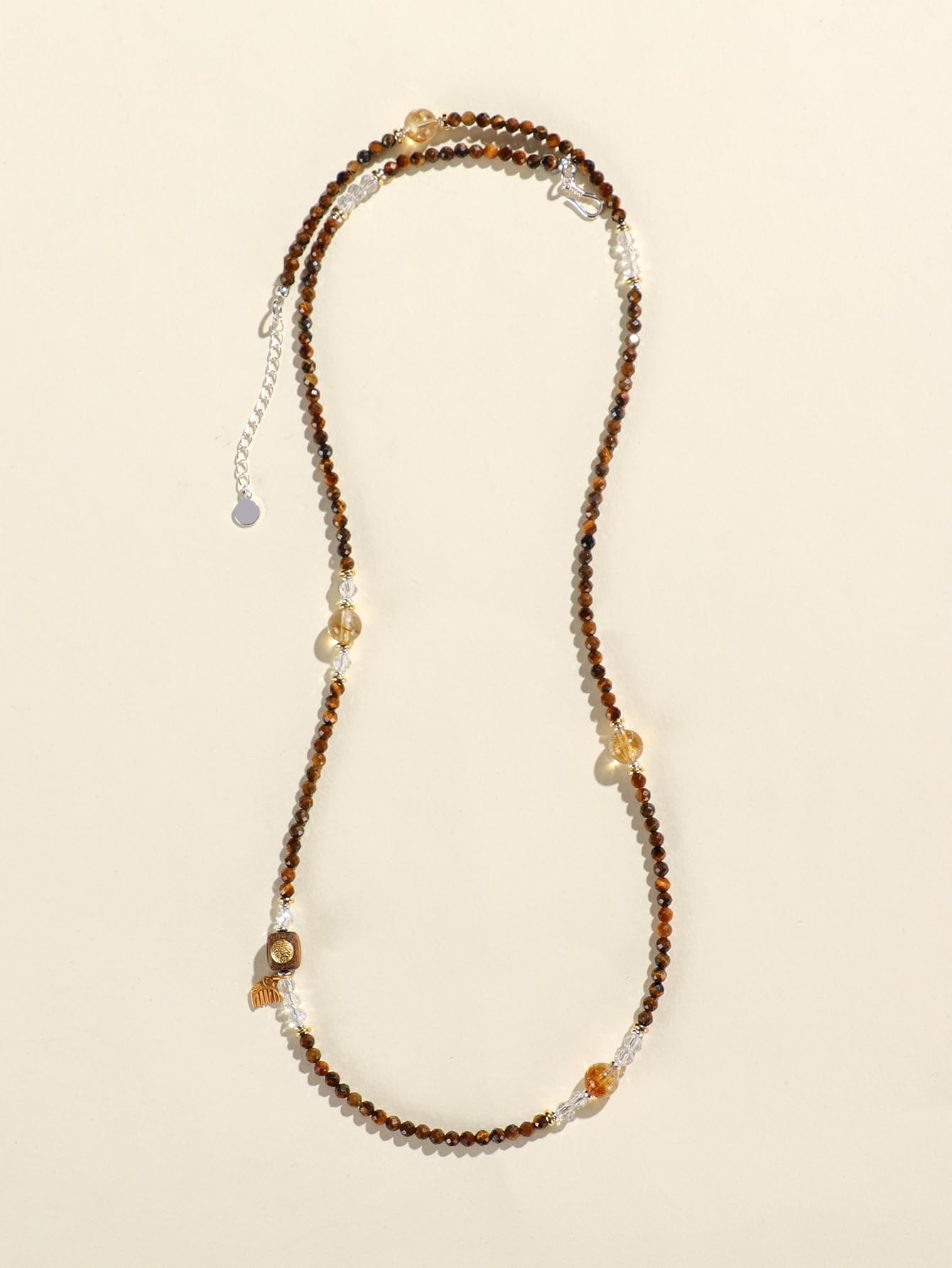 Collana Con Perline In Pietra Naturale, Bracciale Avvolgente, Perline Sfaccettate Delicate Da 3 Mm, Collana In Pietra Di Occhio Di Tigre E Legno Di Agar Per Donne E Uomini, Accessori Per Gioielli Vi