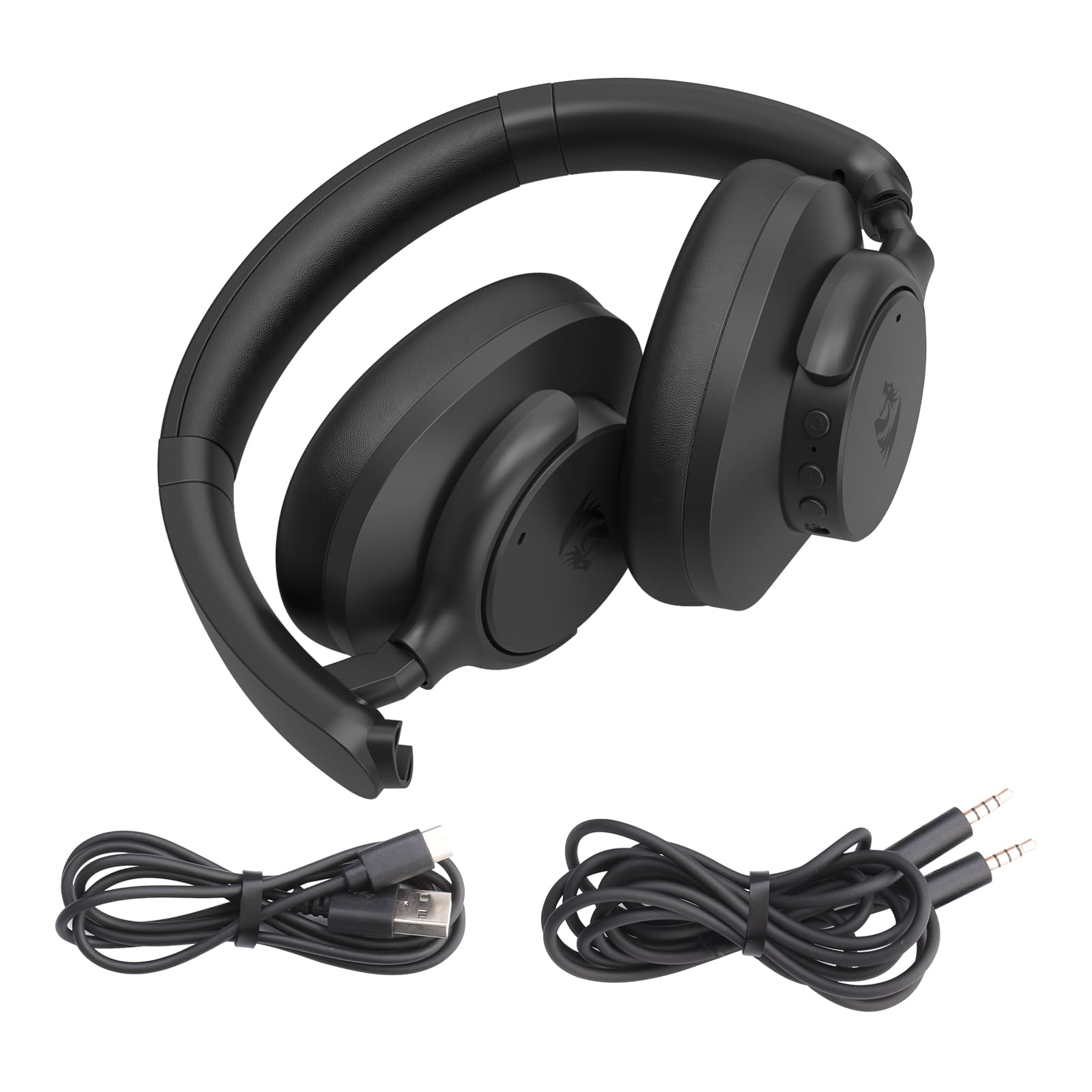 Redragon H610 Gaming Headset Kabellos BT 5.3 ANC Weiß | kabelloses Headset PS5 PS4 PC Mac NS ANC Geräuschunterdrückung 50h Akku Over-Ear weiß