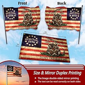 Dont Tread On Me Flag We The People Flag 3x5 Ft 1776 Retro American Polyester Double Sided Mirror Printing Outdoor House Patriotic Banner Decor Dont Tread On Me Flag We The People Flag 3×5 Ft 1776 Retro American Polyester Double Sided Mirror Printing Outdoor House Patriotic Banner Decor