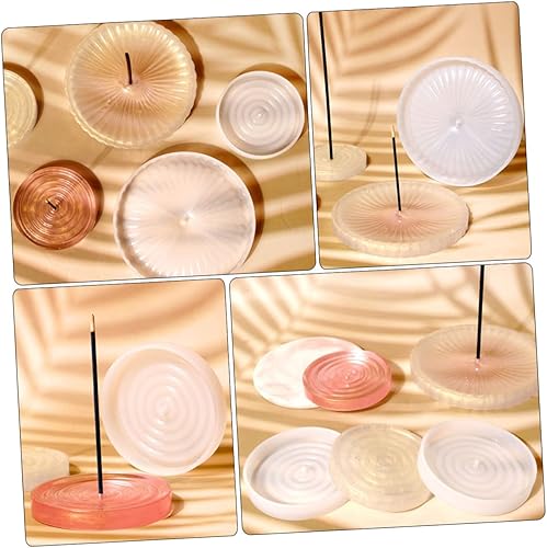 Miniatura 9 de SEWACC 8 Pcs Incense Plate Mold Silicone Mold Incense Stick Holder Tuile Molds Silicone Molde De para Resina Sundries Plate Casting Mould Earrings