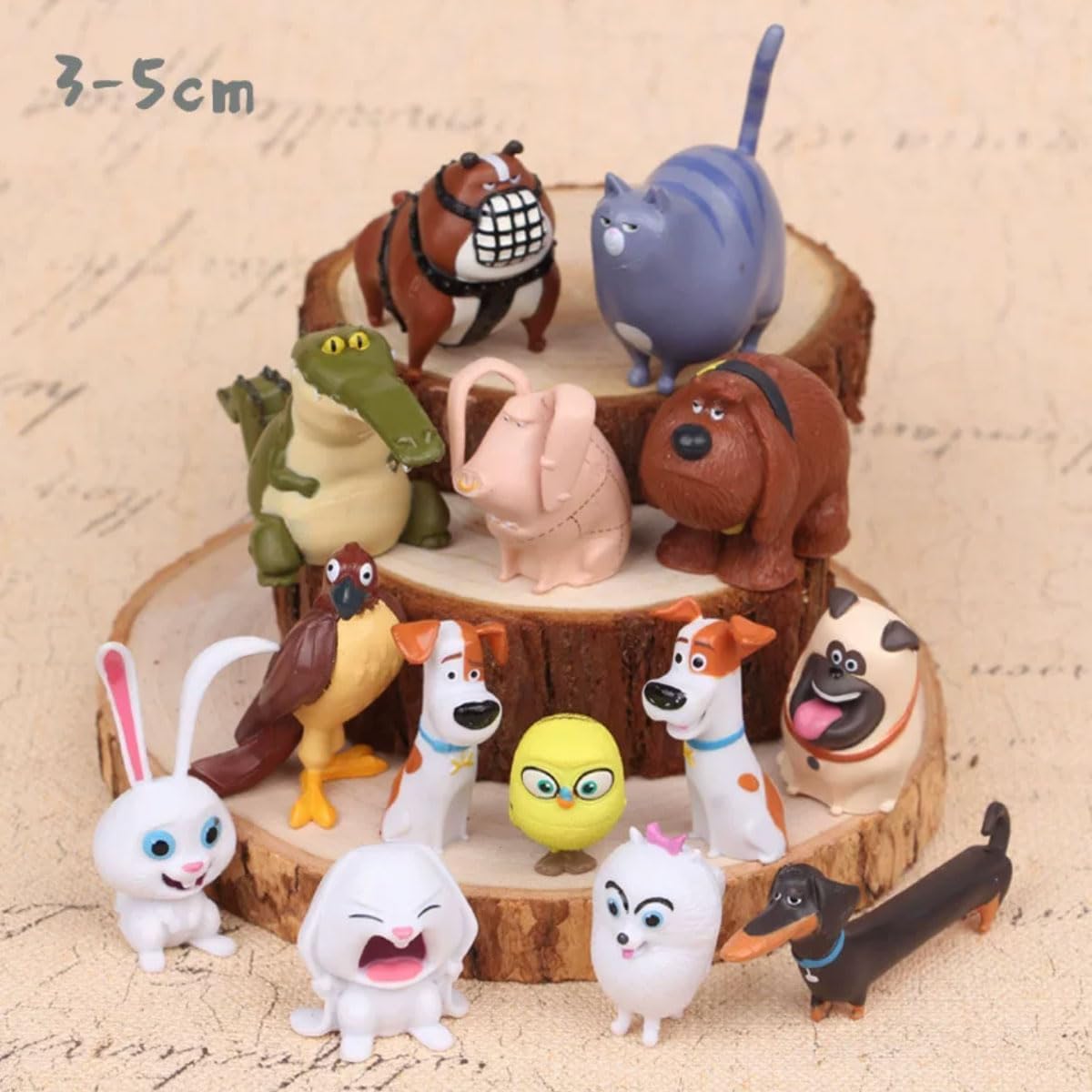 14Pcs Movie Secret Life Pets Garage kit Cake Ornament