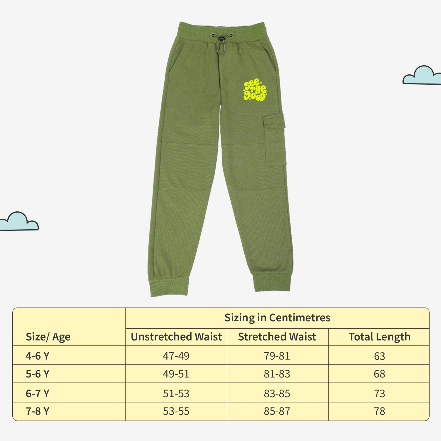 superbottoms Cotton Joggers for Kids - Stretchable Baby Pants - Premium Cotton Pajama for Kids | 7Y - 8Y | Adjustable Elastic Waistband Joggers - Waist & Ankle Ribs for Better Fit - 3 Trendy Colours - Image 5 thumbnail