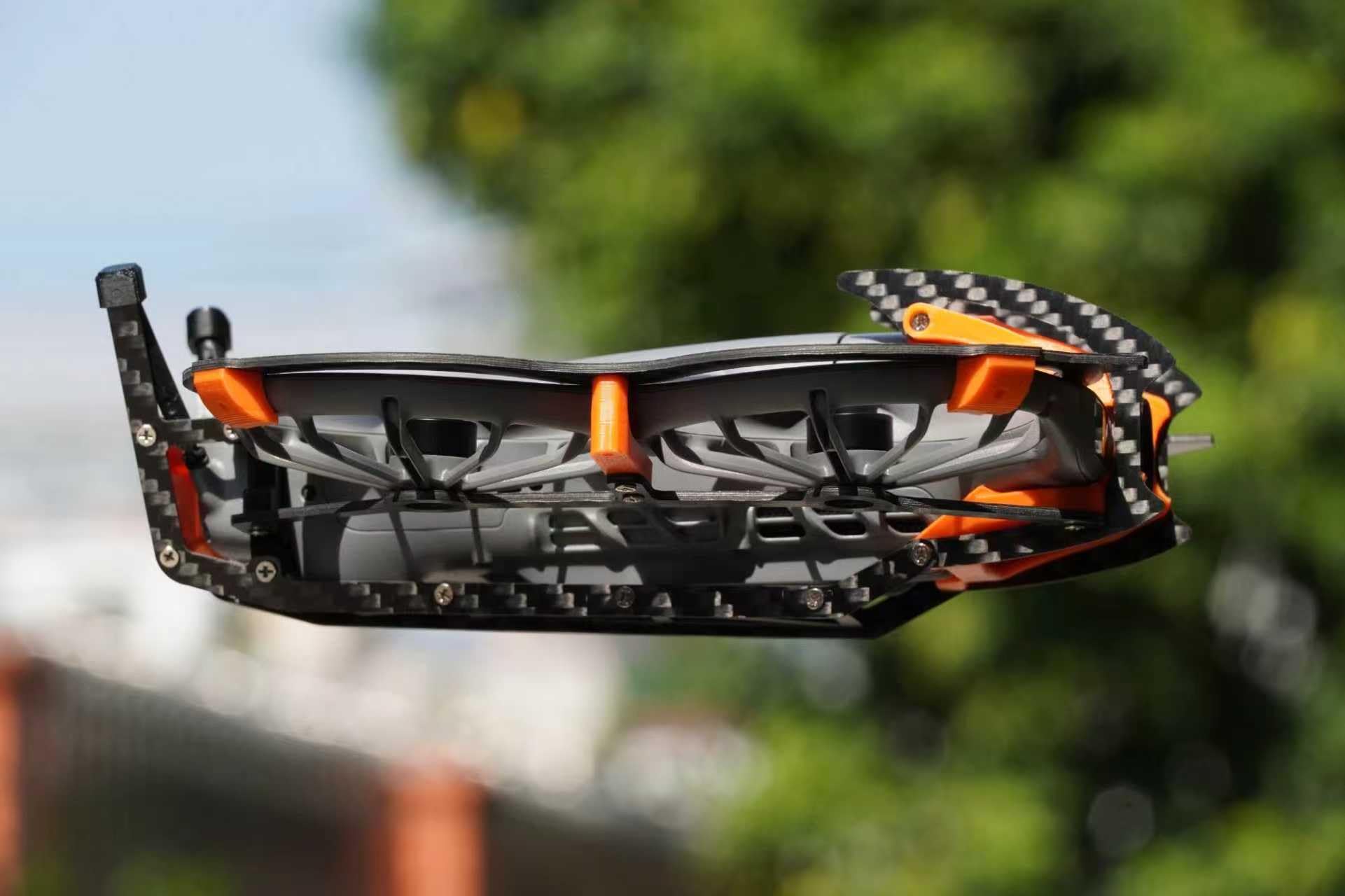 Neo 2 Kit de accesorios de protección para drones DJI Neo 2 - Protectores de hélice, parachoques cardán, ala trasera y tren de aterrizaje (fibra de carbono) (gris)