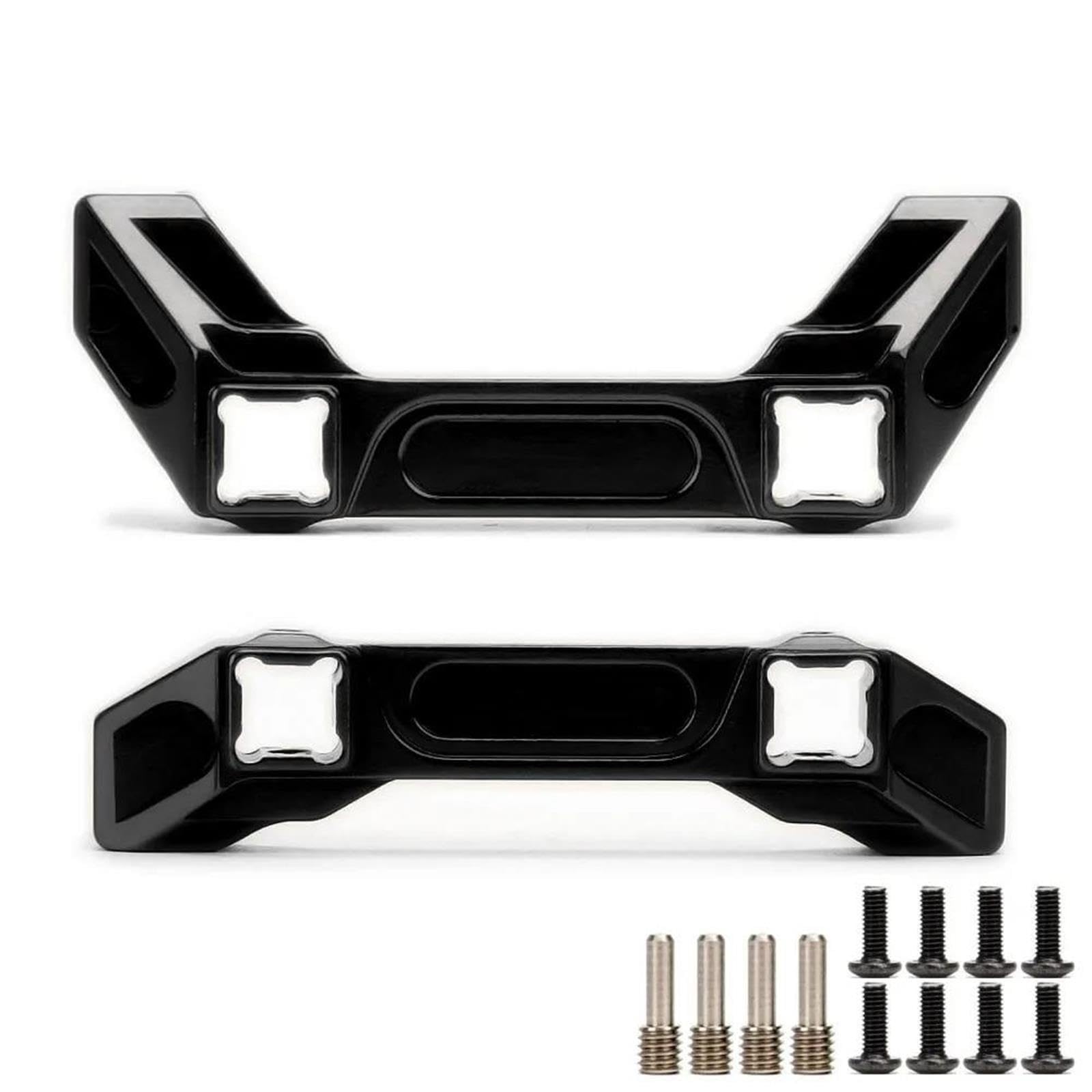Zastąpiony 8237 2 szt. Aluminium Przedni Tylny Zderzak Mounts for RC Części samochodowe 1/10 do Tr-Axxas TRX4(Czarny 2 szt.)