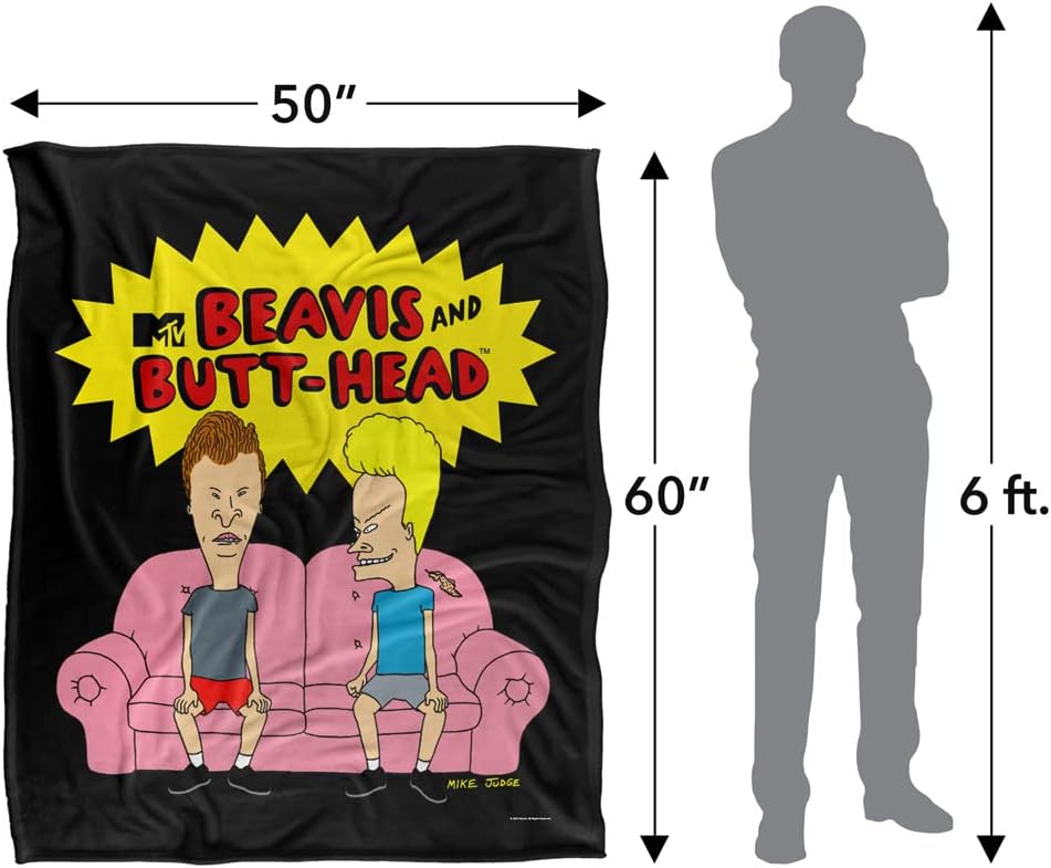 Beavis and Butthead Blanket, 50"x60" Couch Silky Touch Super Soft Throw Blanket