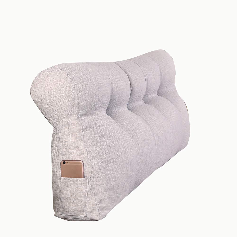 Oreiller triangulaire en lin pour lire confortablement au lit