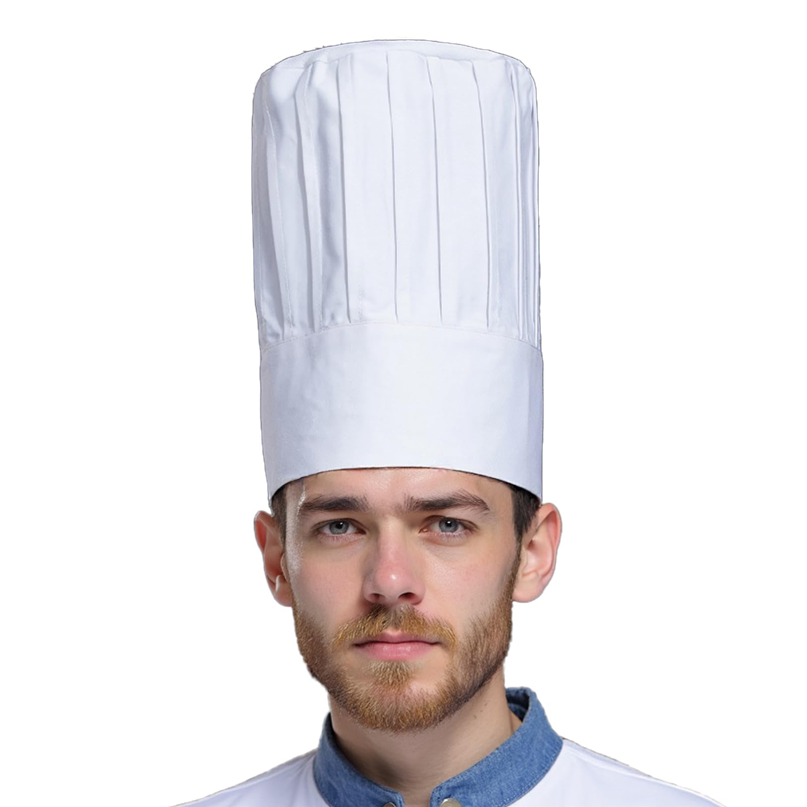 XNIVUIS 4 Pezzi Cappello da Cuoco Catering Elastico Regolabile Cucina Berretto da Cucina Antipolvere Catering Cappello Lavoro per Cucina Domestica Mensa Ristorante per Uomini Donne