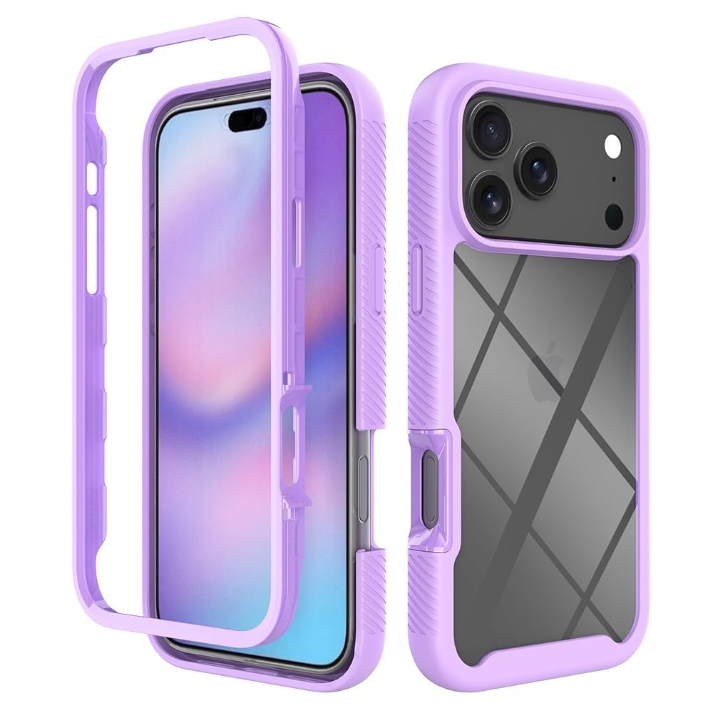 Coque violette iPhone 13 Pro Max silicone rigide pour le bureau - 7