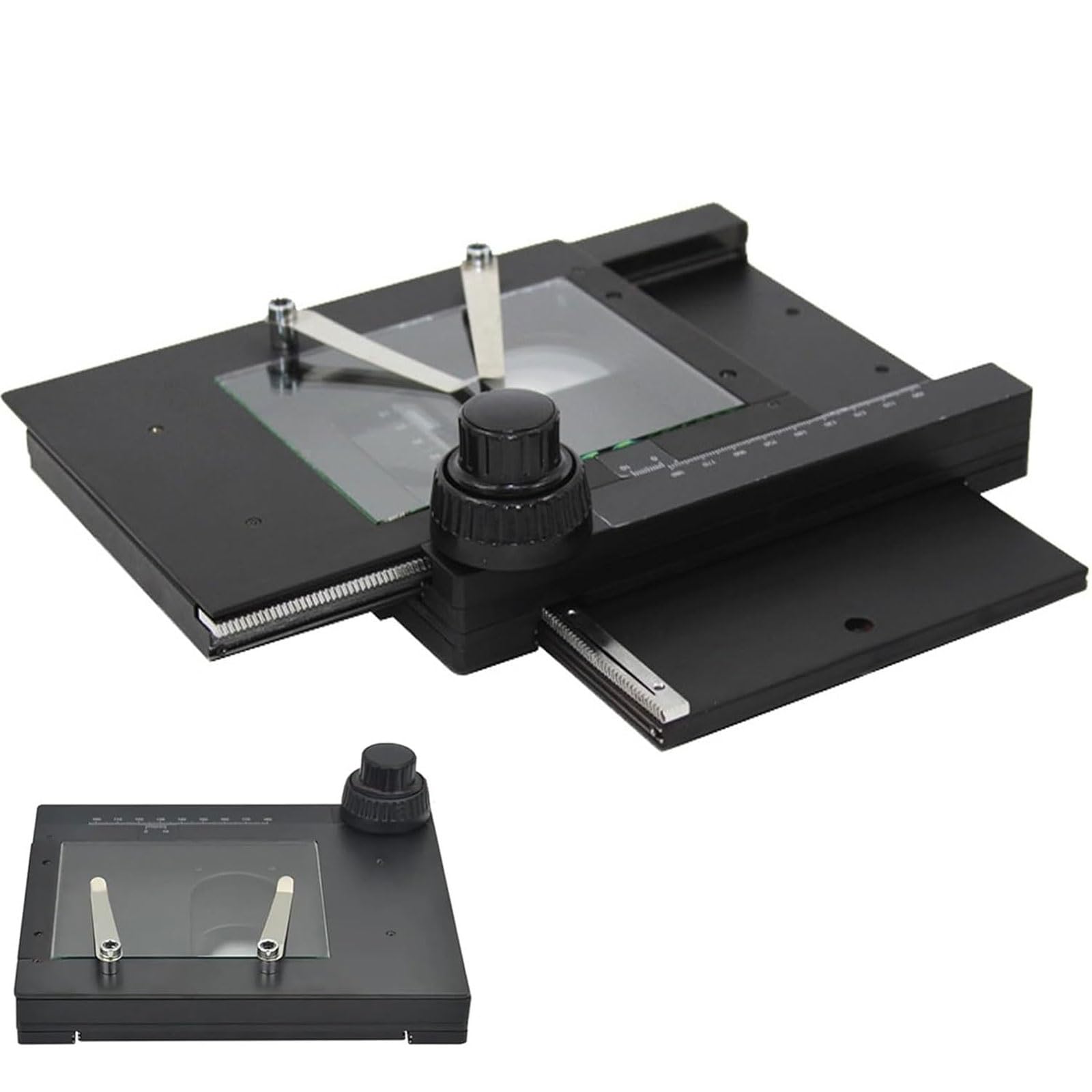YXFAZPP X-Y Slide/Gliding Table for Stereo Digital Microscopes, XY Axis Travel Slide Table, Stroke-75mm Horizontal, 55mm Vertical, Mobile Platform
