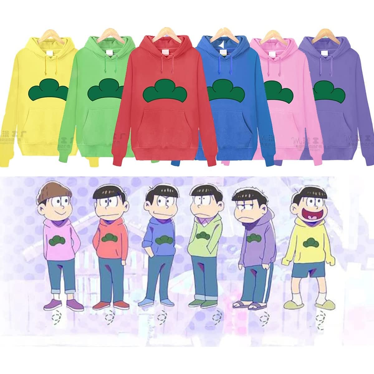 Amazon.co.jp: Osomatsu-san Hoodie, Long Sleeve, Hooded, Matsuno
