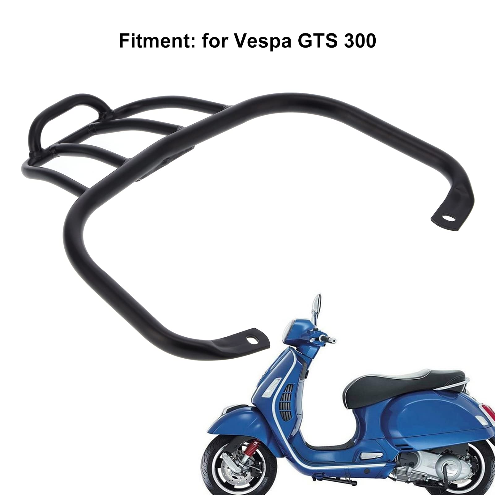 Akozon Motocykl Bagażnik, Tylny Bagażnik Bagażnik Uchwyt Uchwyt Uchwyt CNC ze Stopu Aluminium Akcesoria do Vespa GTS