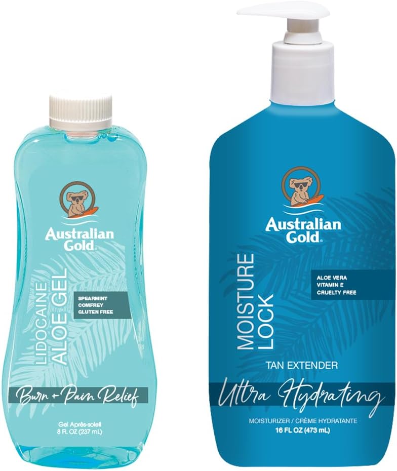 Australian Gold Aloe Vera Freeze Gel with Lidocaine Moisture Lock Tan Extender