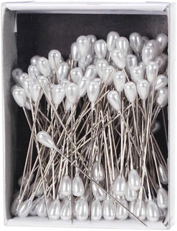 2" Long Corsage Pins with Teardrop Champagne Faux Pearl Heads - Package of 144
