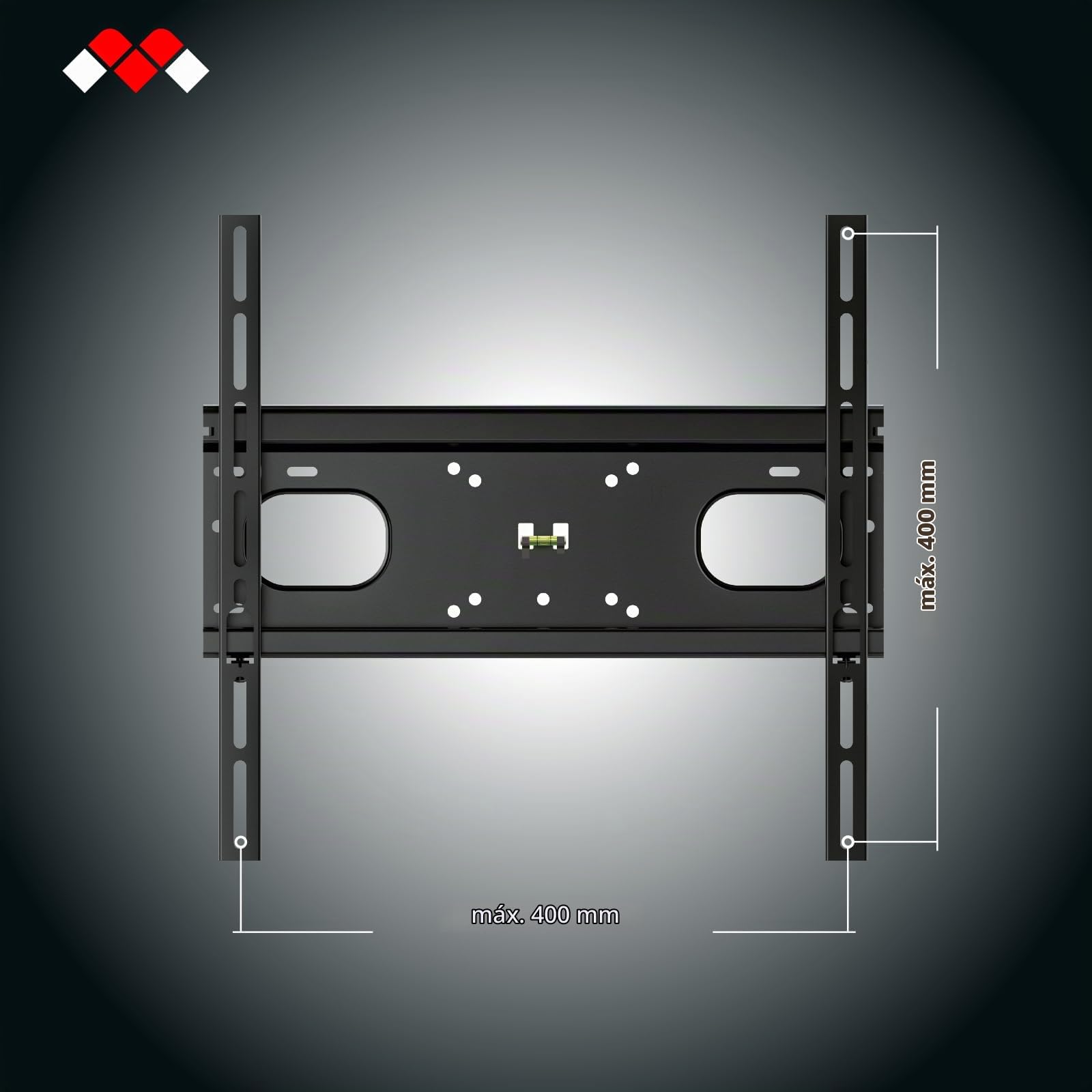 Meliconi Slimstyle Plus Extra 400F, Soporte TV de Pared también para Pladur