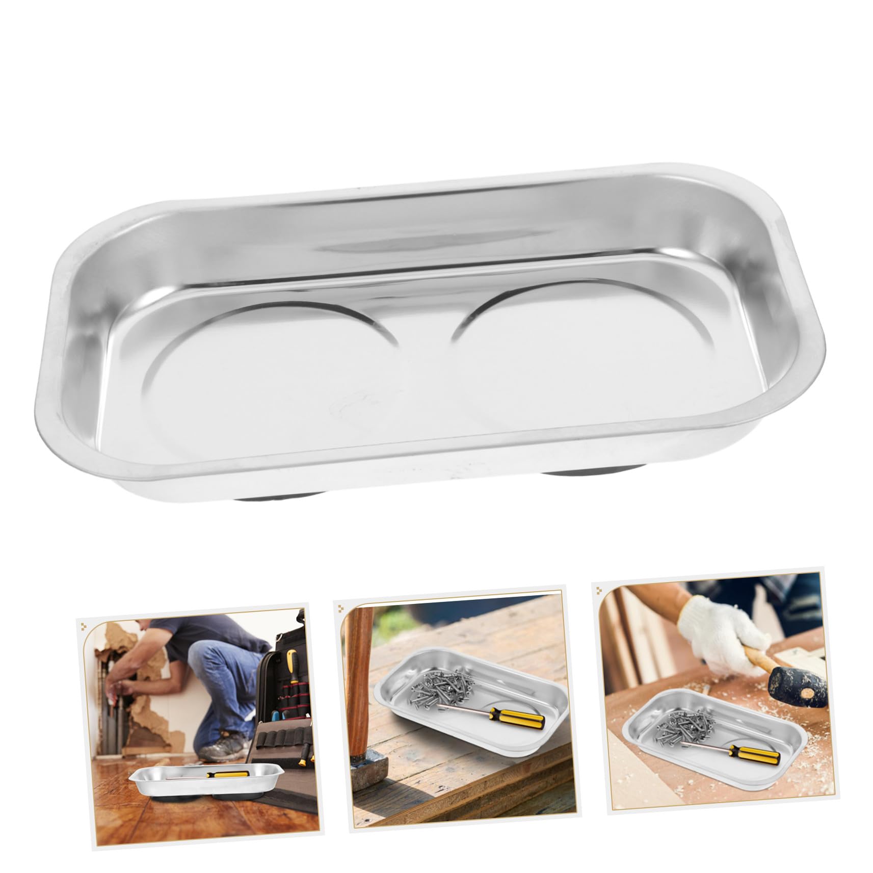 Magnetische Metallschale aus Edelstahl Magnetische Ablage für Schrauben und Bolzen Praktische Aufbewahrungsschale mit Schlichtem Design für Heimwerker und Mechaniker
