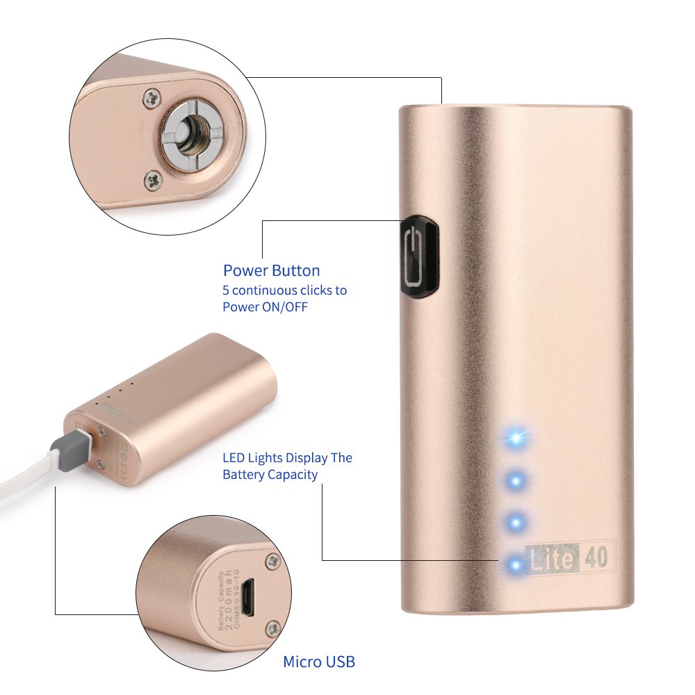 JOMO TECH E Cigarettes Lite 40W Box Mod Starter Kit Ego Ecig Shisha Vape  Pen 0.5 Sub Ohm Ecig Vape Tank Kits : Amazon.de: Electronics & Photo