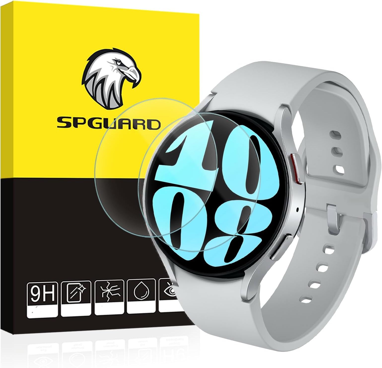 SPGUARD Compatible with Fossil Gen 6 42mm Screen Protector,3 Pack Tempered Glass Screen Protector for Fossil Gen 6 Smartwatch 42mm