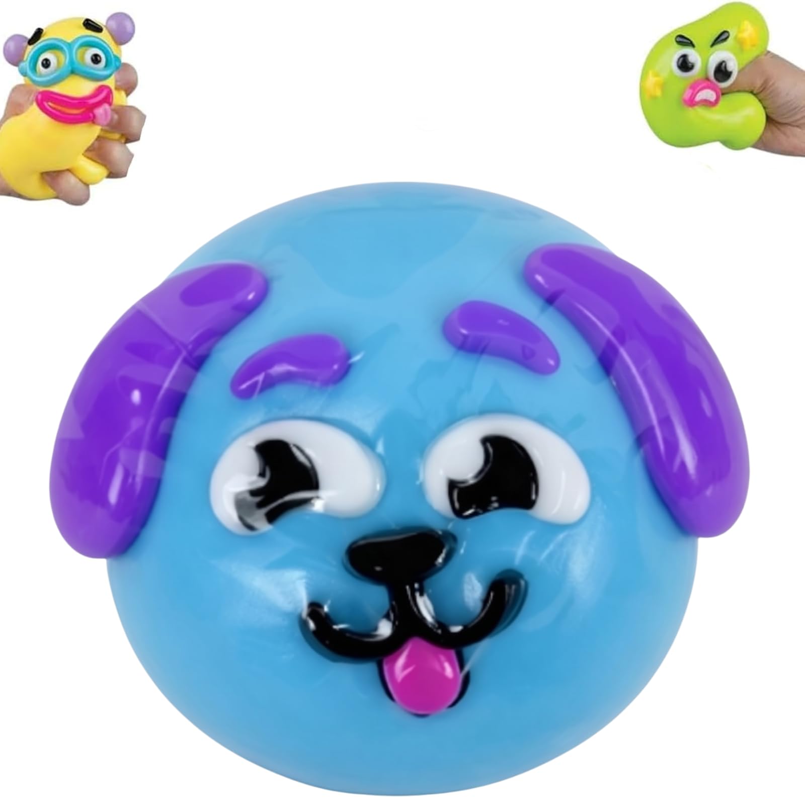 Giant Smushers Squishy, Jumbo Big Funny Dog Face Swap Squishy Stress Ball, Soft Stress Relief Sensory Fidget Squishies Balls Toys for Adults Desk Decor, Classroom & Party Favors, Birthday Gifts (C1)