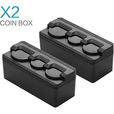 Amazon 車用コインホルダー 収納式 36コイン3枚対応可能 センターコンソール収納ボックス 2 コイン カードホルダー 車 バイク