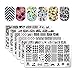 BORN PRETTY Flower Theme Rectangle 6 Nail Art Stamp Template Multi-Pattern Stamp Image Plate Combination Set DIY manicuring Template