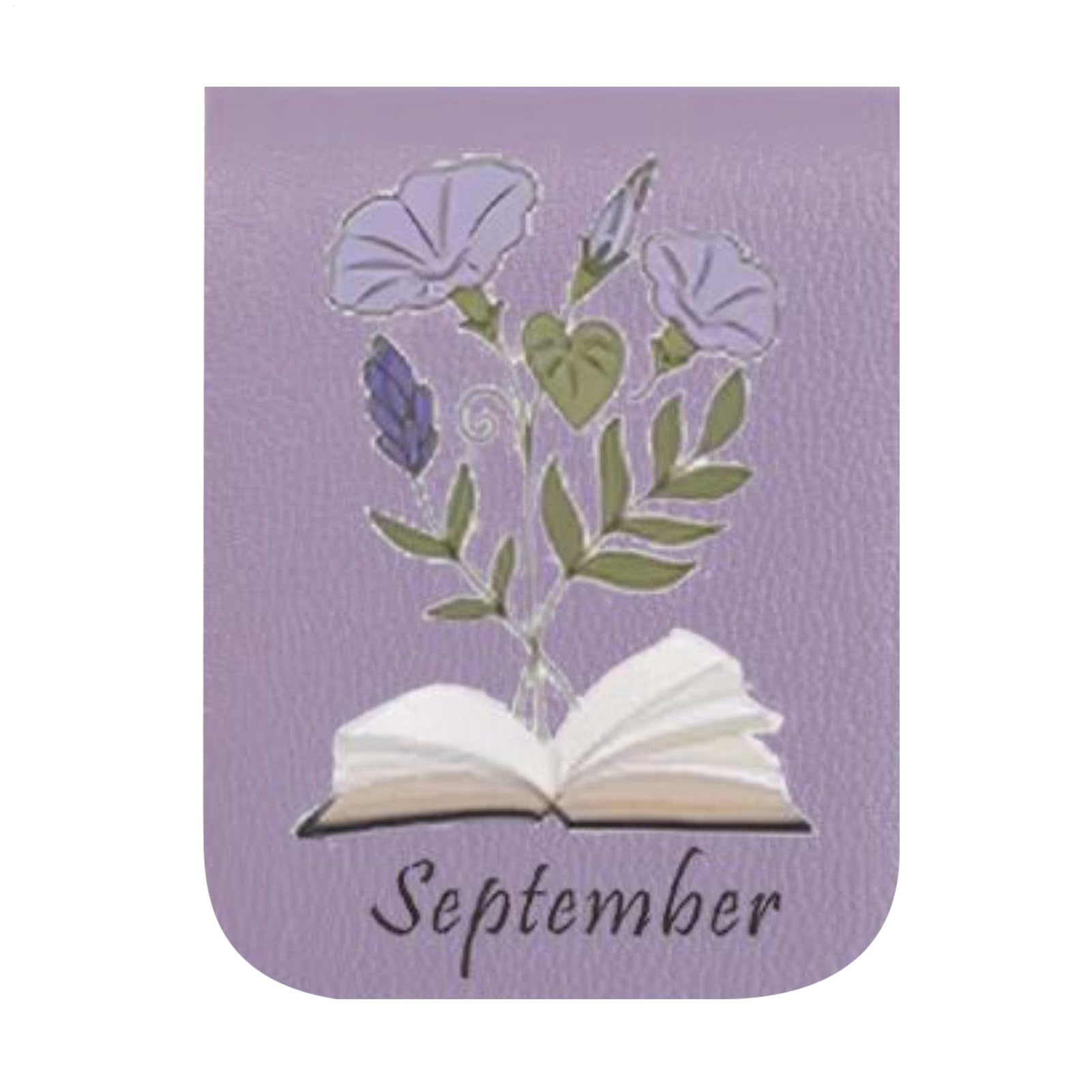 Aesthetic Bookmarks PU Leather Flower Clip