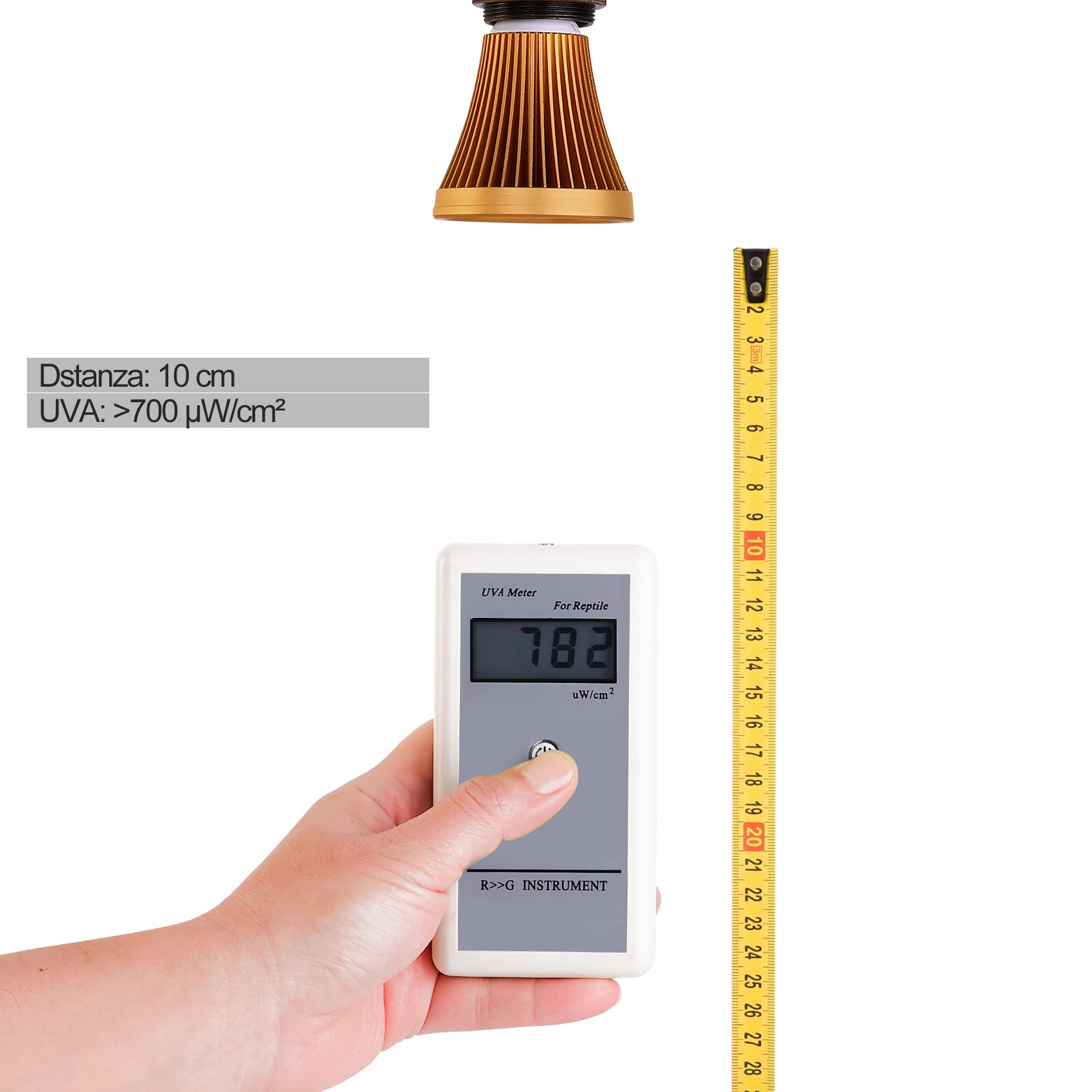 Lampadina UVA UVB per Rettili e Anfibi, 8525 Lampada LED con Luce UV