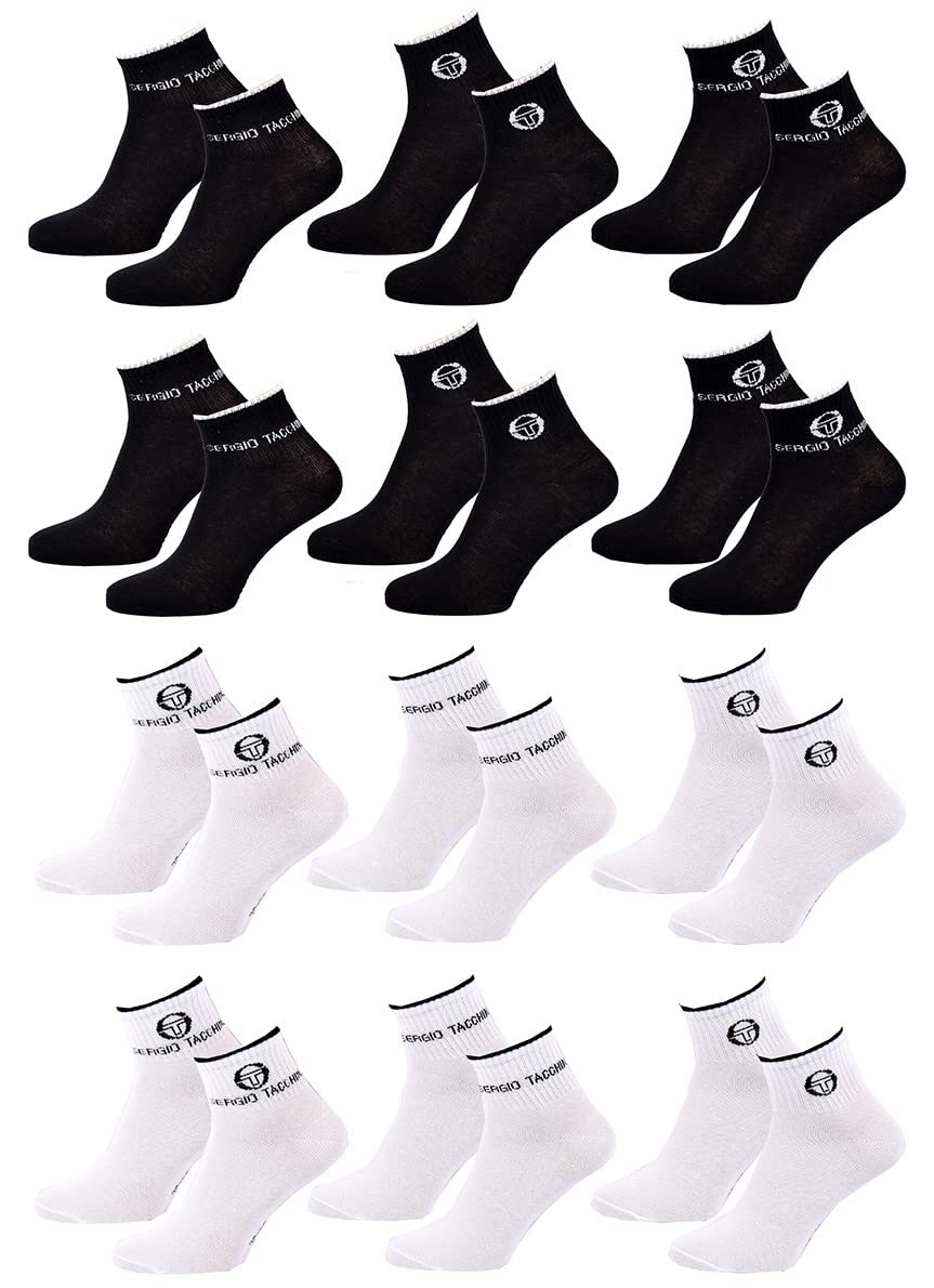 Ozabi Lot Of 12 Pairs 8348 Sergio Tacchini Kids Socks Quarter Pack Of 12 (As8, Numeric, Numeric_9, Numeric_11_point_5, Regular, Pack Of 12 Pairs 8348)