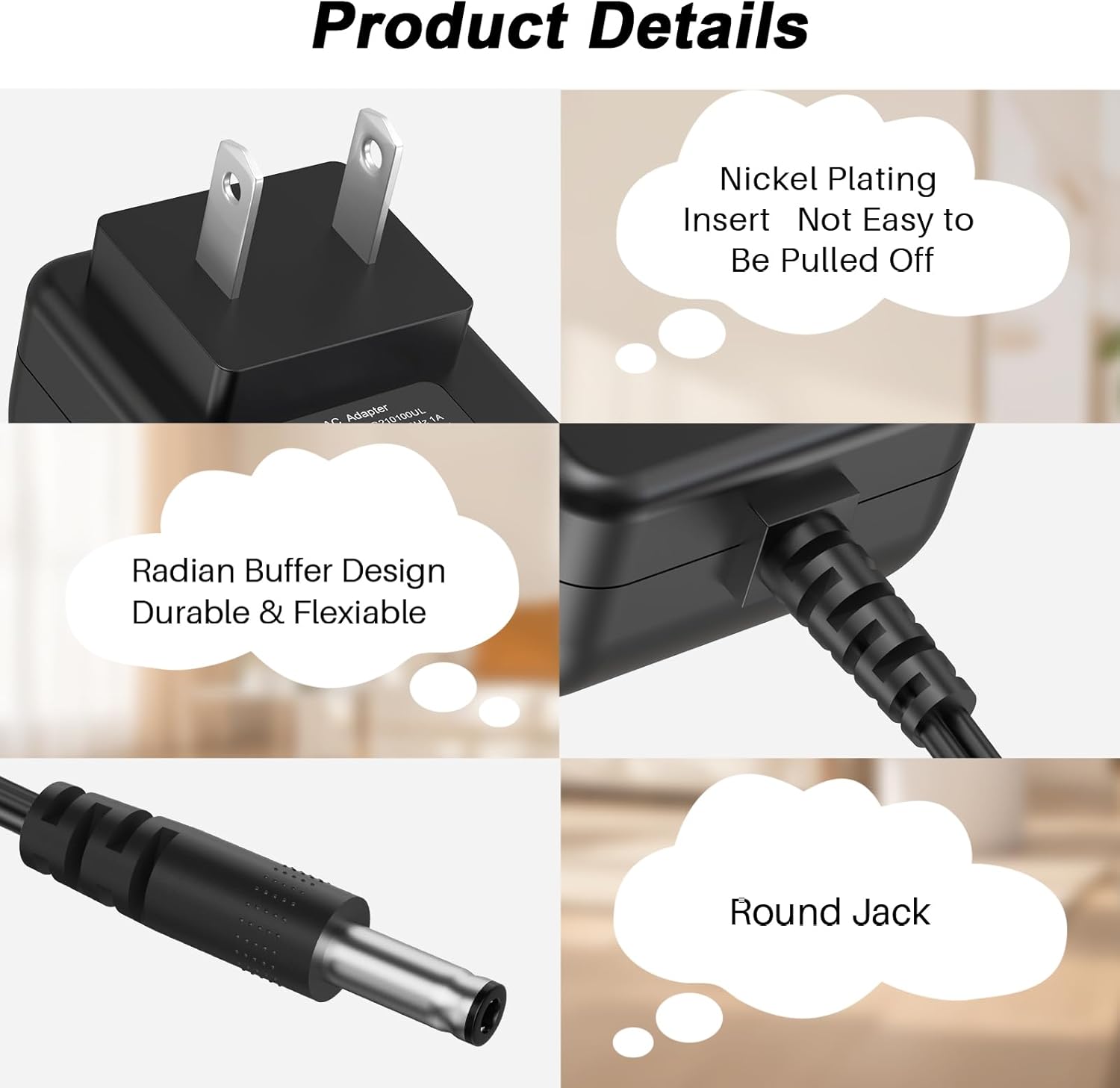 21V AC/DC Adapter Charger Compatible with Tietoc Mini Cordless Chainsaw, 4 Inch / 6 Inch Handheld Chainsaw Power Tools DC21V 1.0Ah Lithium Battery Charger Power Supply Cord with UL Listed - Image 7