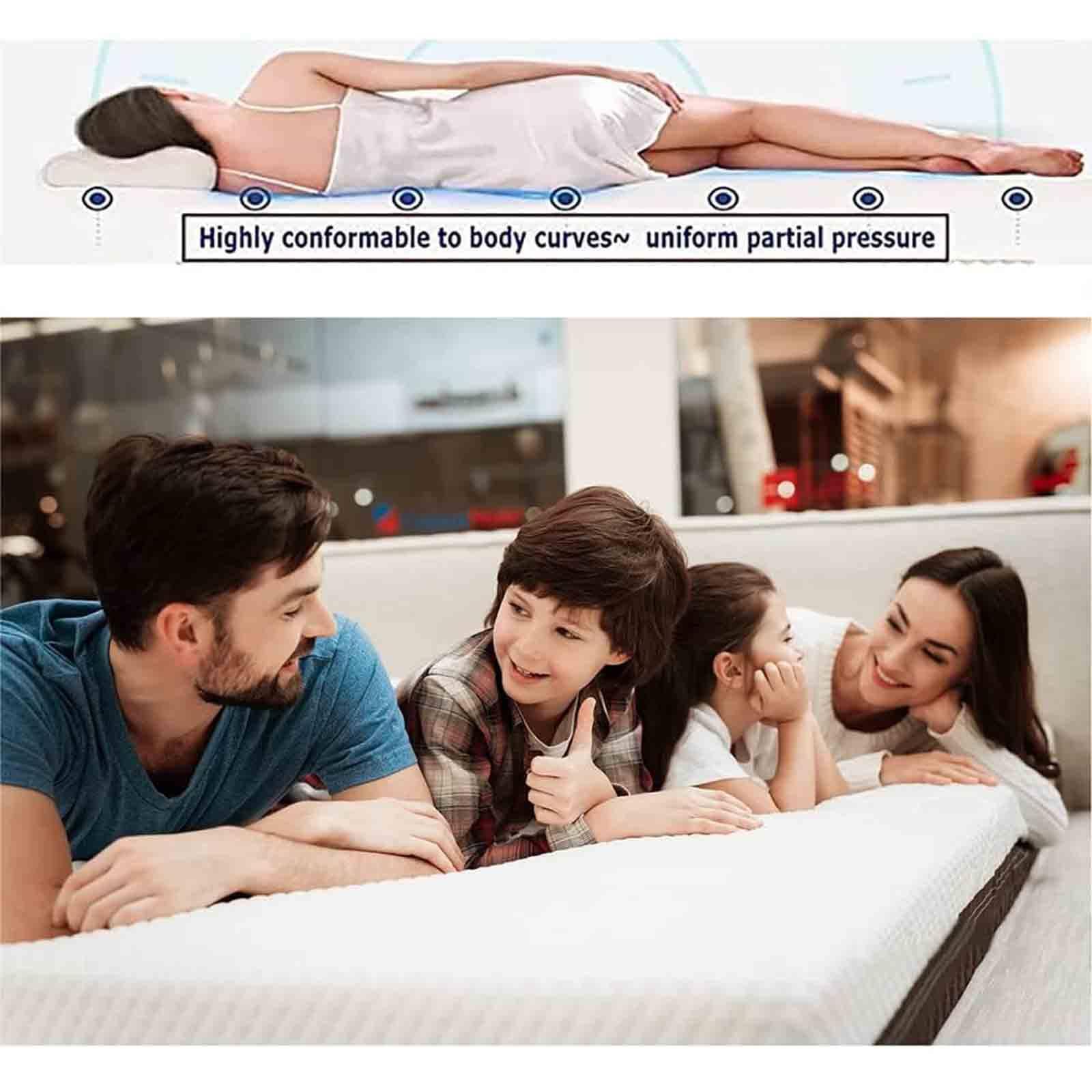 Cubrecolchón de látex transpirable súper suave, funda de algodón, tamaño individual (7,5 cm, 1000 x 2000 mm), ideal para habitaciones de invitados, mejora la comodidad y el apoyo